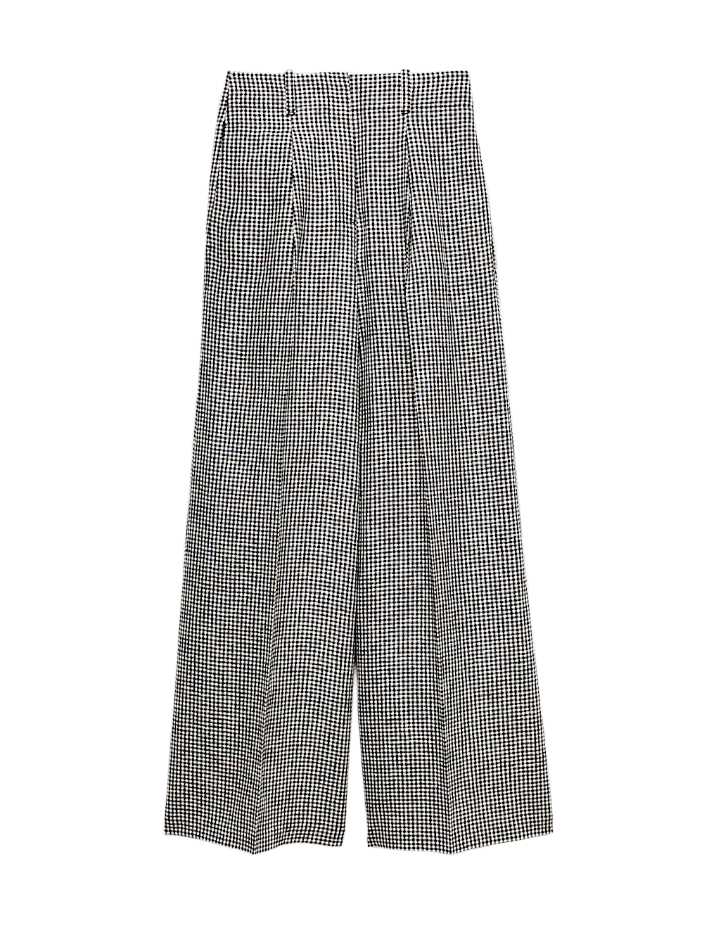 Pure Linen Checked Pleat Front Trousers
