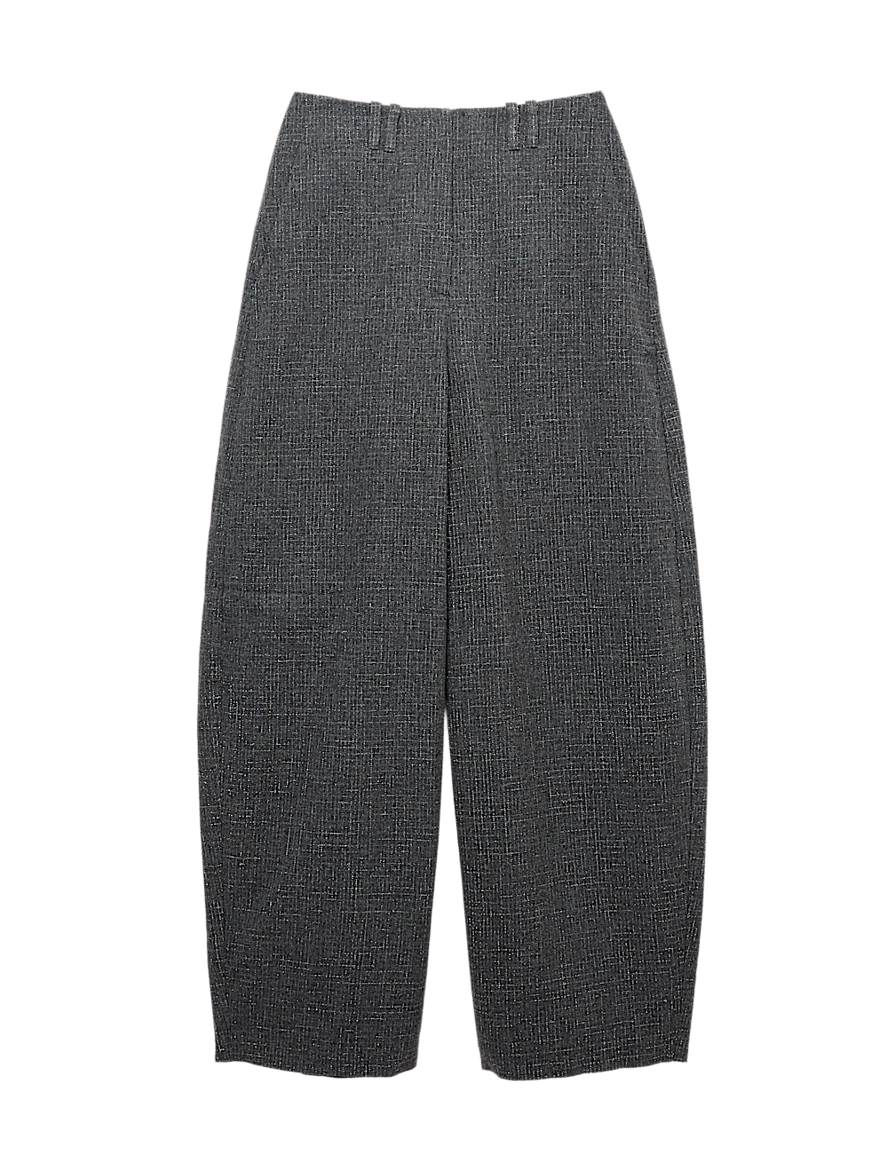 Metallic Lurex Barrel Leg Trousers