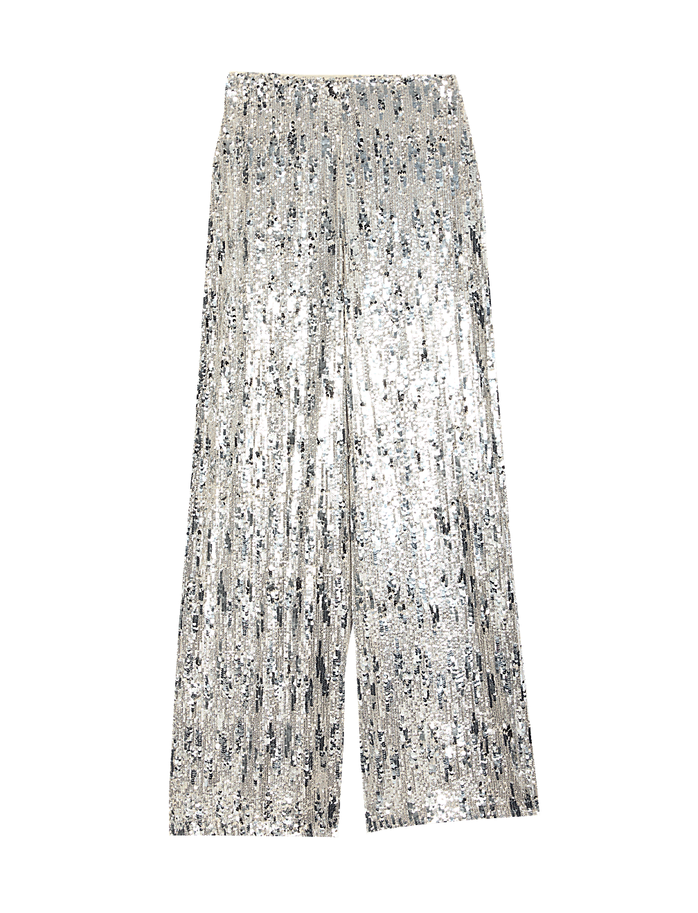 Sequin Elasticated Waist Wide Leg Trousers