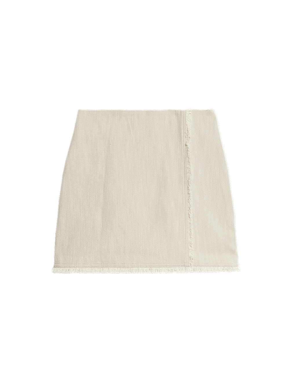 Pure Cotton Frayed Seam Mini Skirt