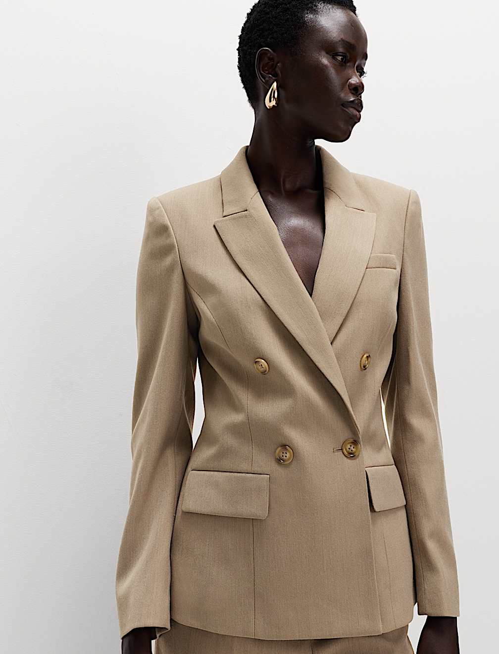 Tailored Double Breasted Oversized Blazer