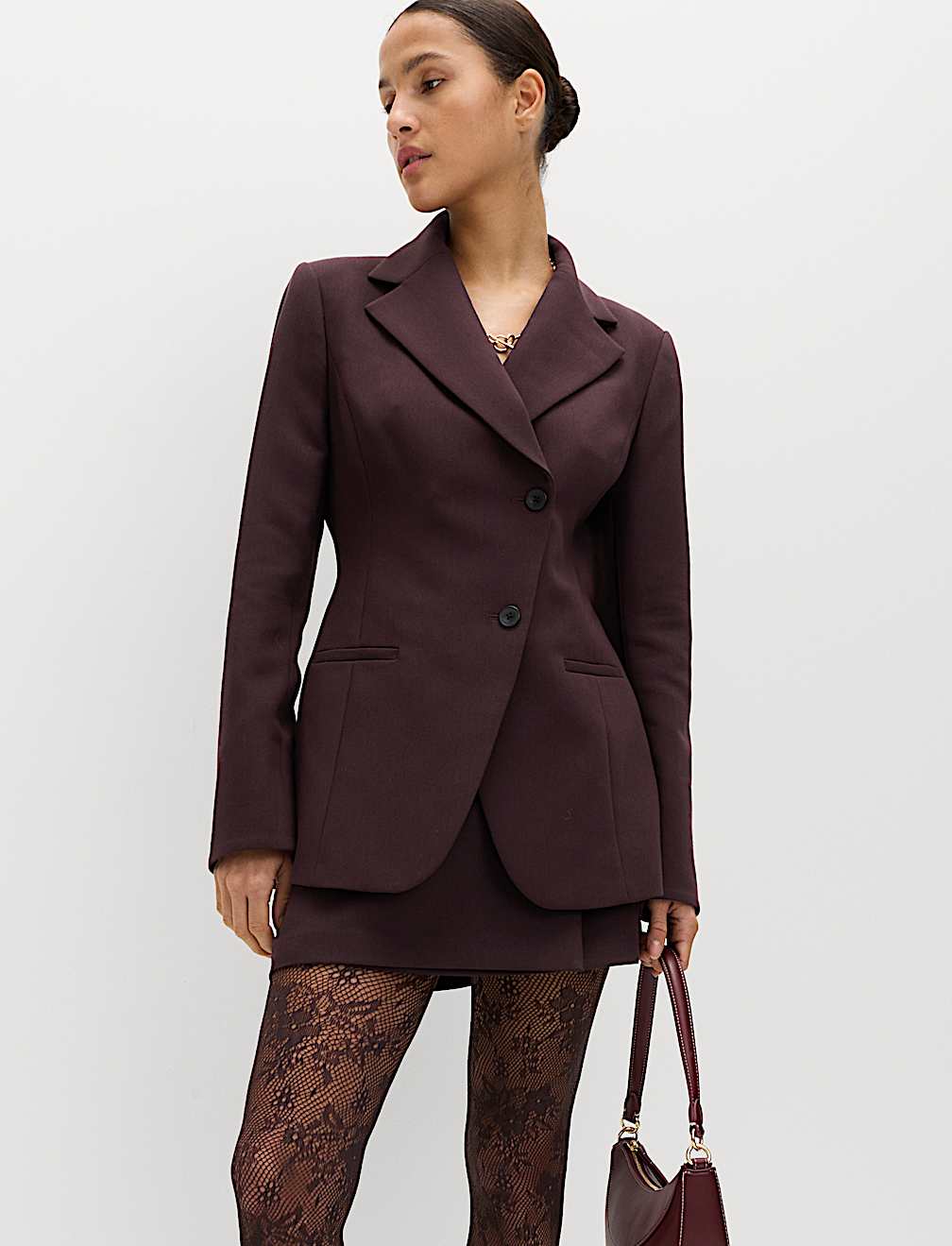 Chain Detail Mini A-Line Skirt