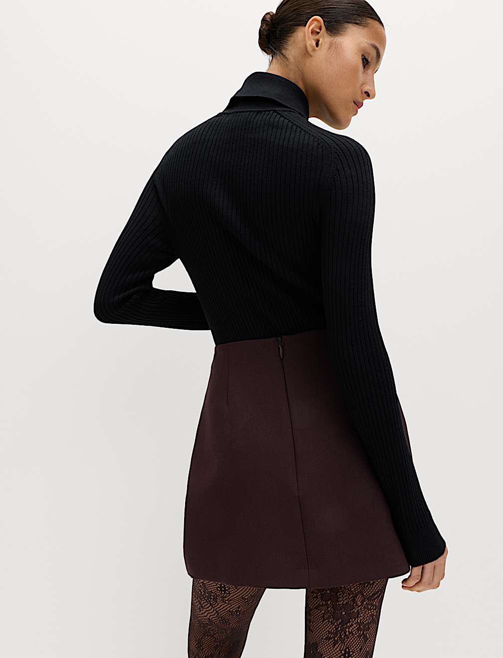 Chain Detail Mini A-Line Skirt