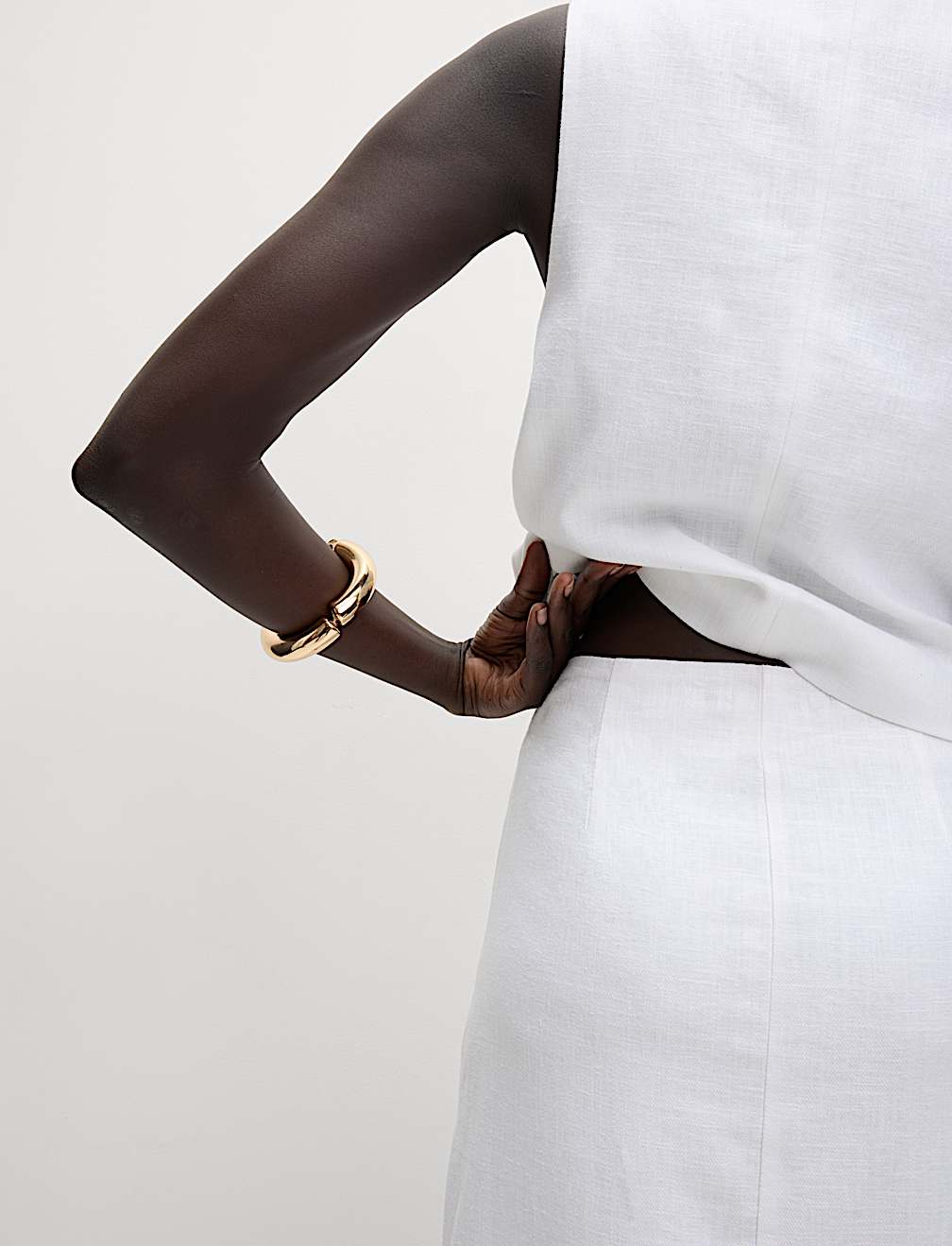 Twill Midi Pencil Skirt