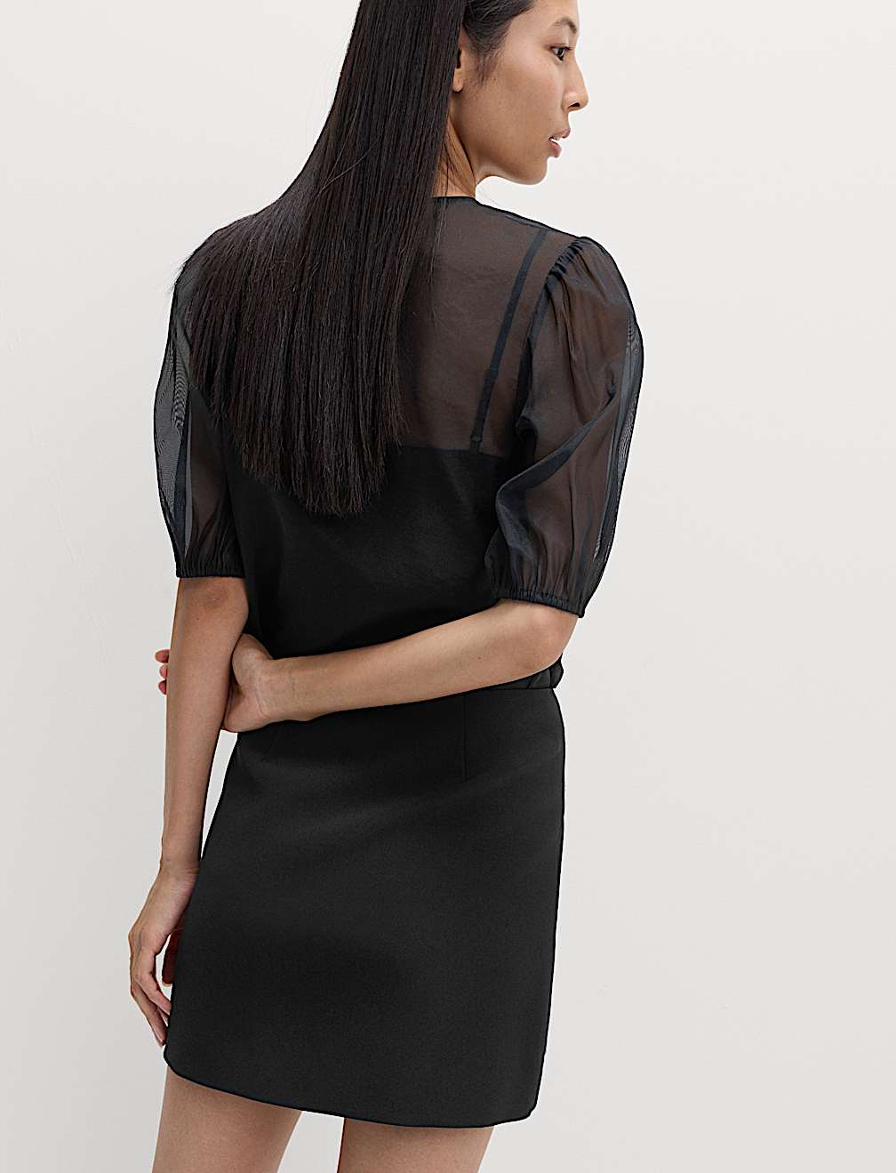 Disc Embellished Mini A-Line Skirt