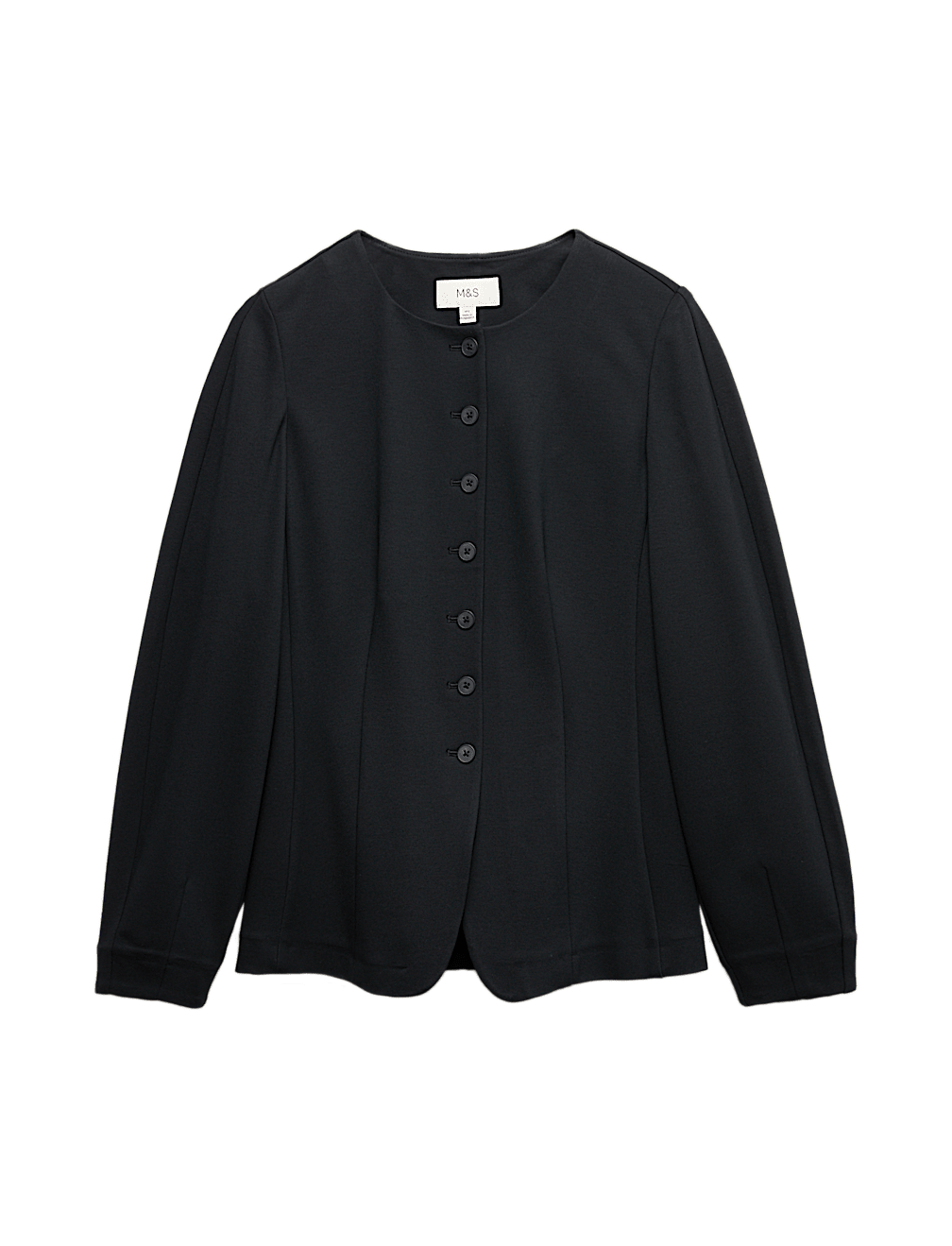 Ponte Collarless Tailored Jacket
