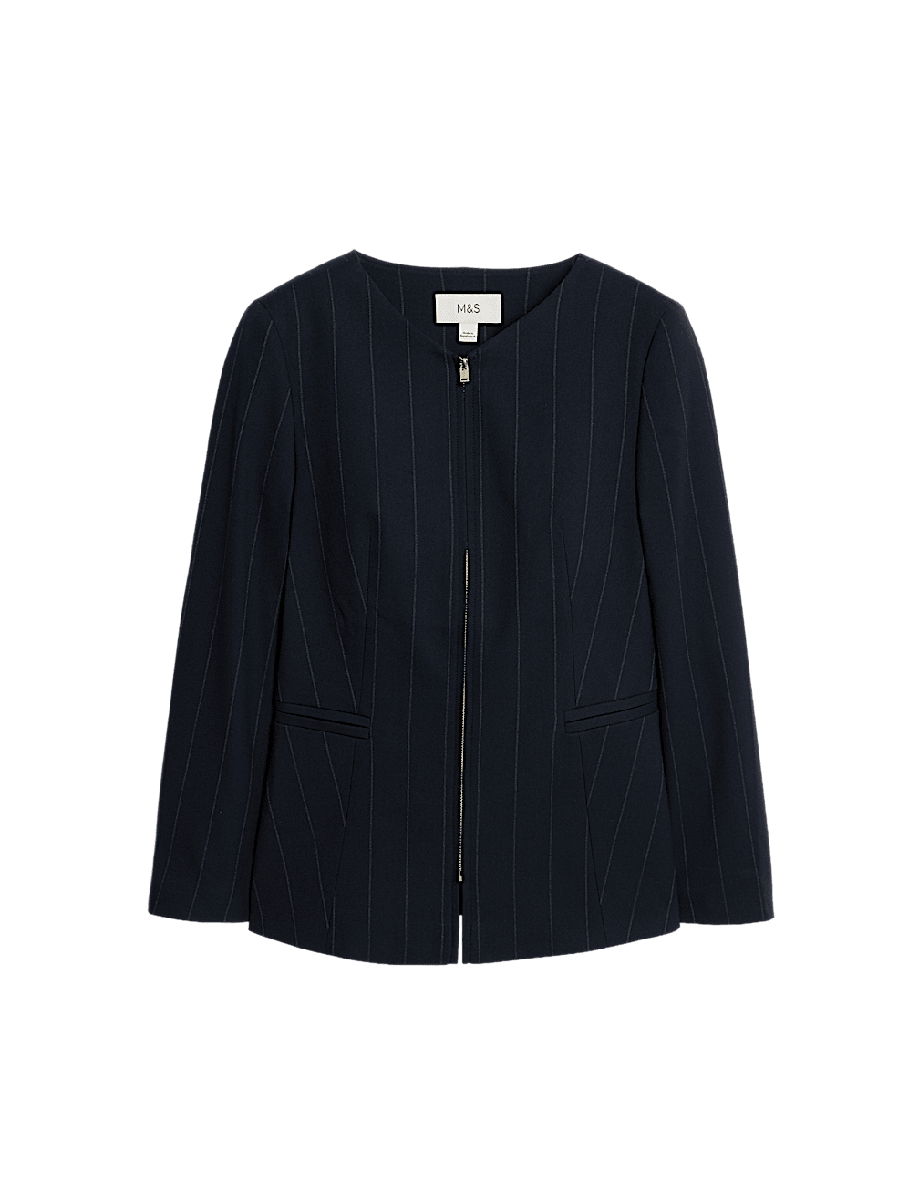 Striped Zip Through Jacket