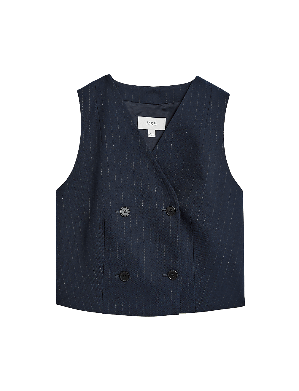 Tailored Pinstripe Double Breasted Waistcoat