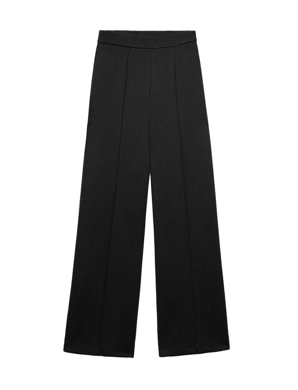 Premium Jersey Seam Detail Wide Leg Trousers