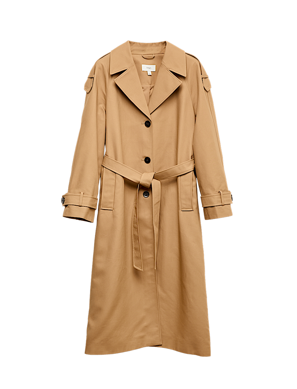 Cotton Rich Belted Longline Trench Coat