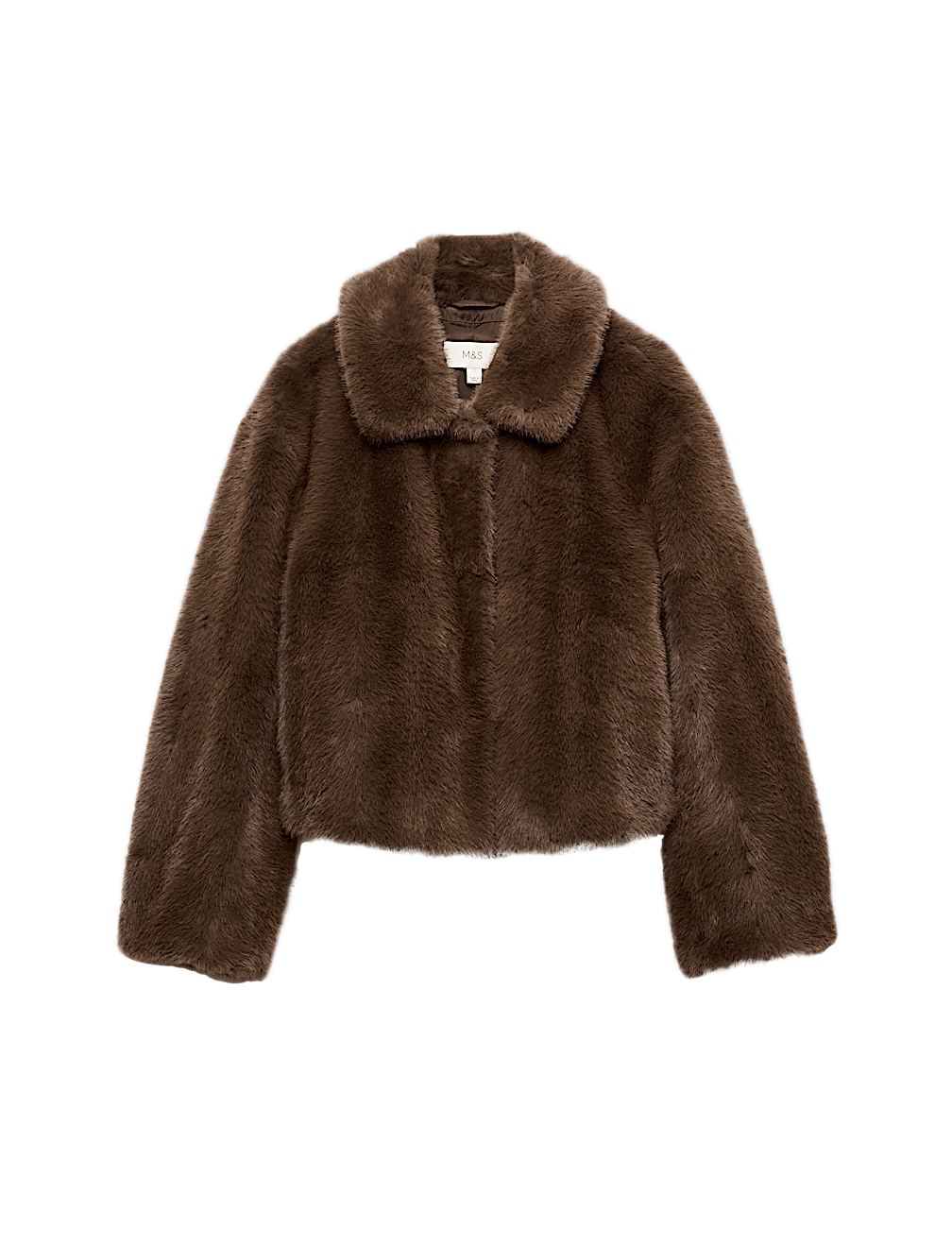 Faux Fur Collared Short Jacket
