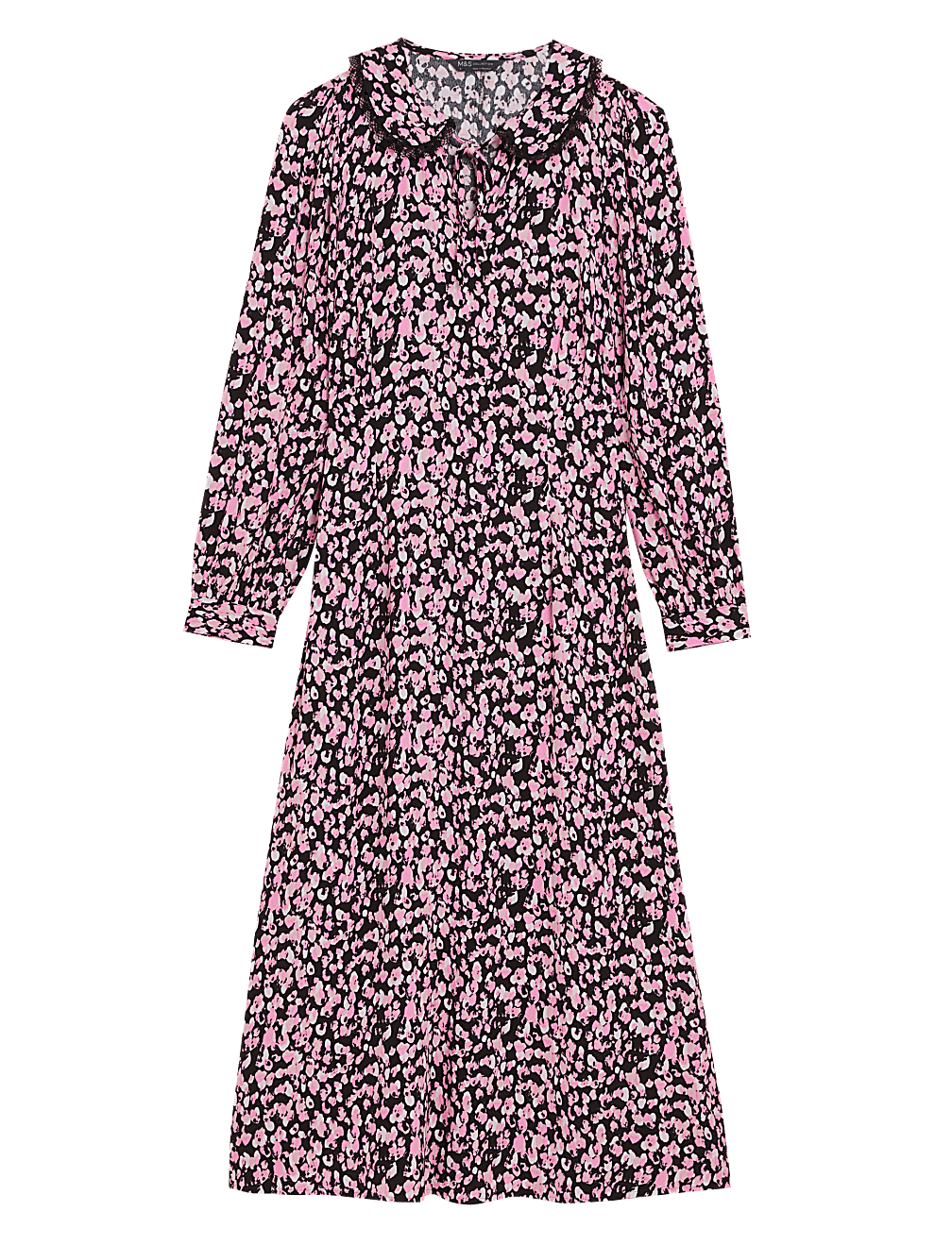 Printed Collared Midi Tea Dress