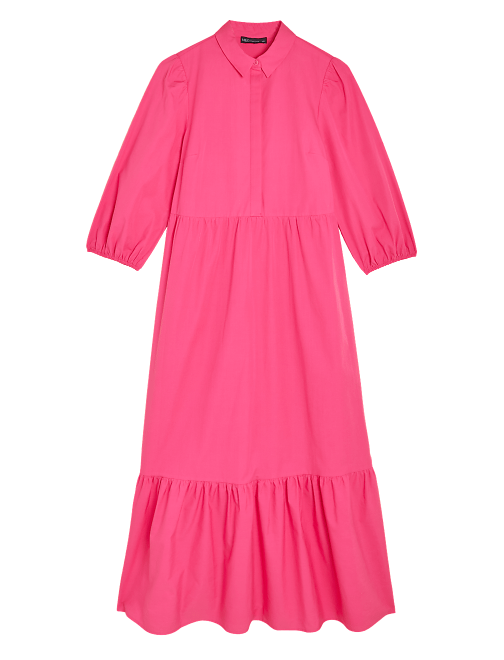 Pure Cotton Midi Shirt Dress