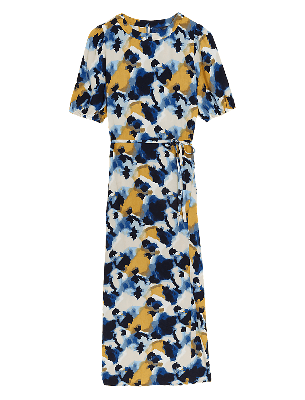 Printed Round Neck Midaxi Column Dress