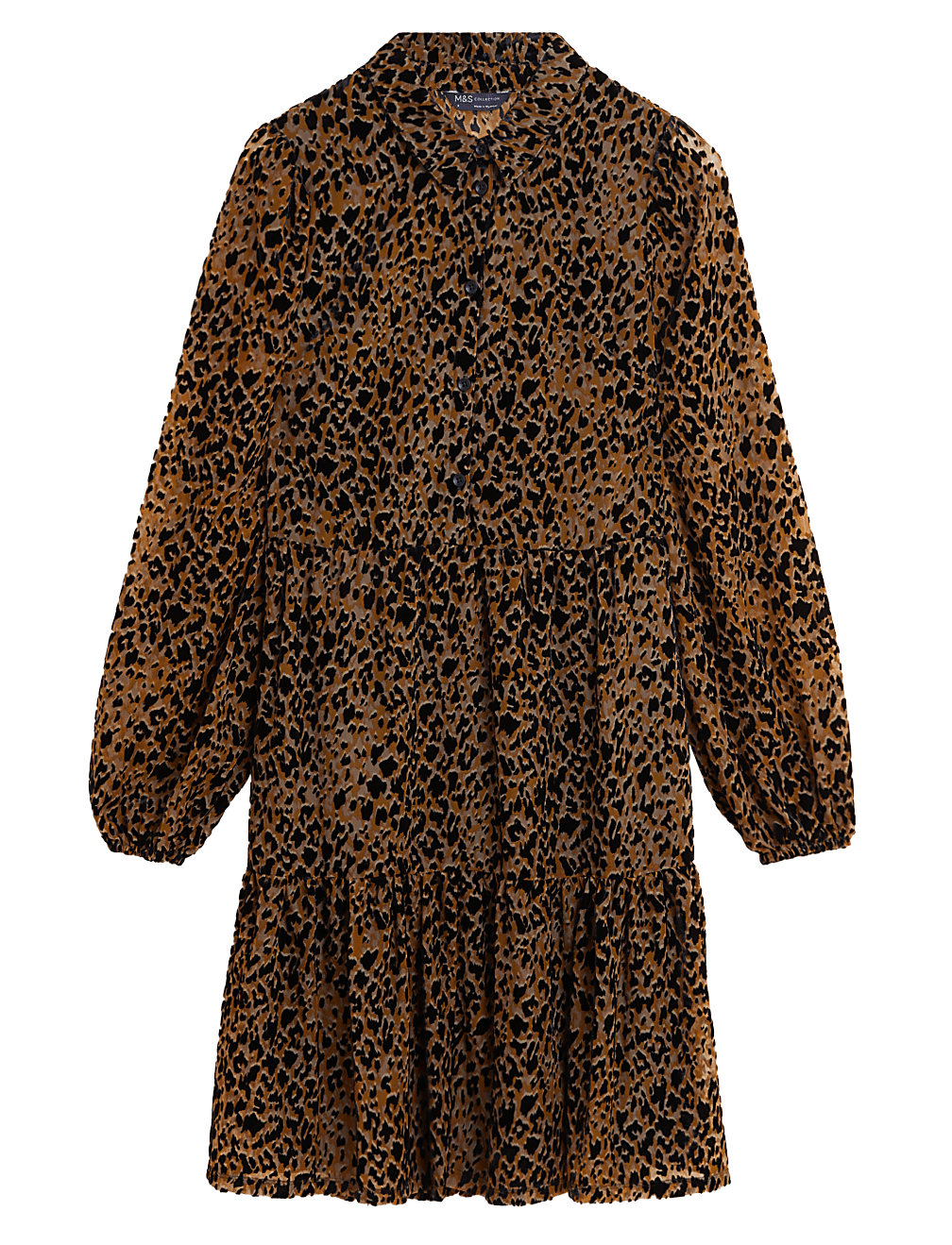 Animal Print Mini Tiered Dress