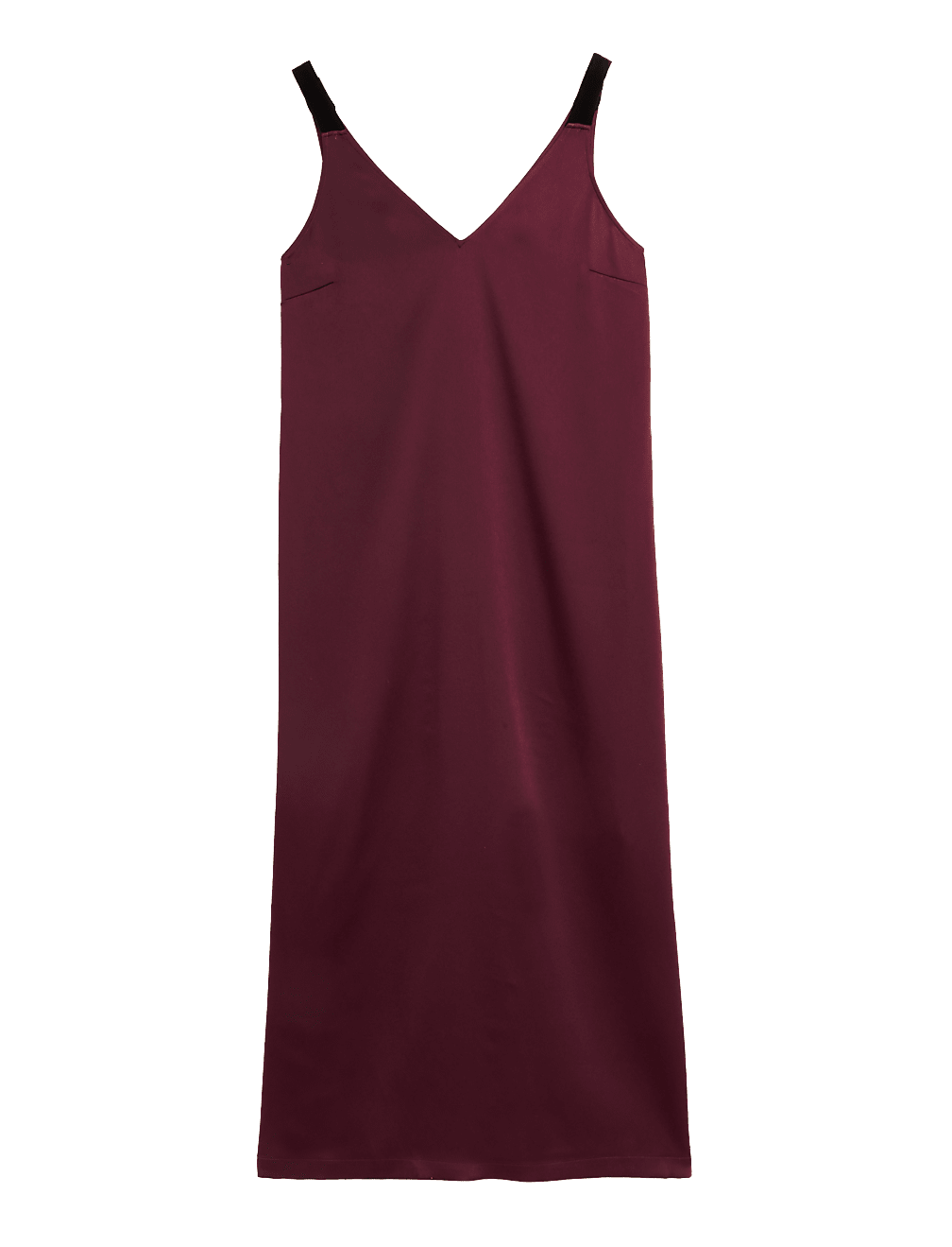 Velvet V-Neck Midi Slip Dress