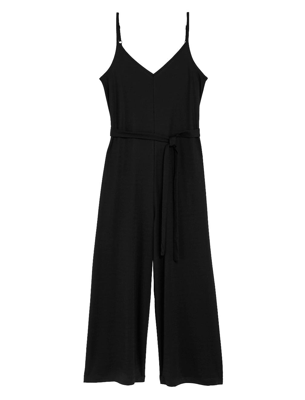 Jersey Cropped Wide Leg Jumpsuit