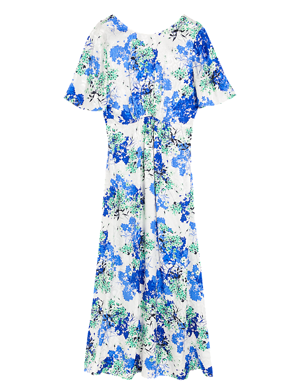 Floral Jacquard Midaxi Tea Dress