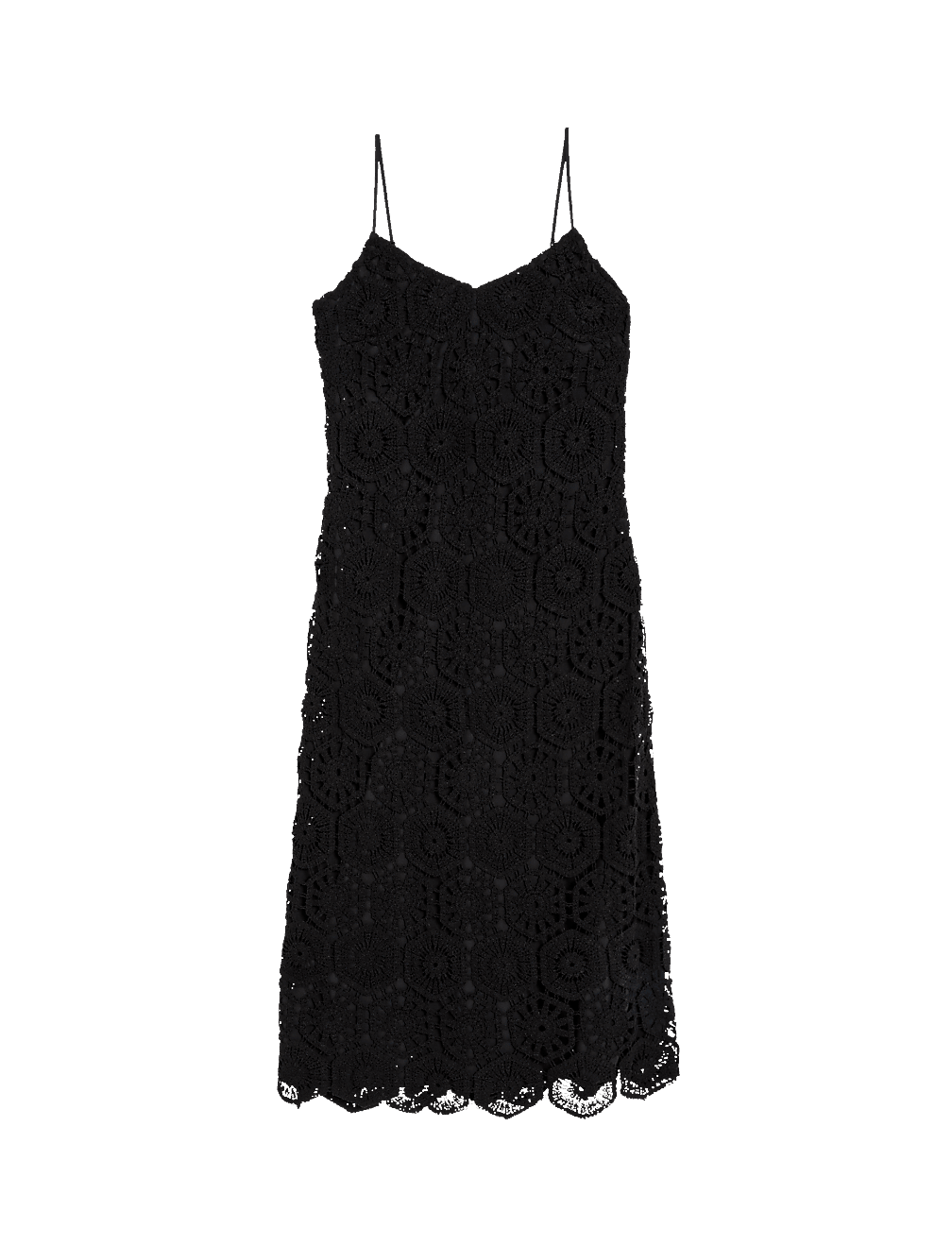 Cotton Rich Textured Midi Slip Dress