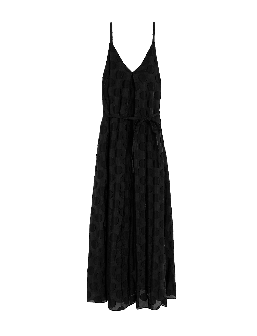 Jacquard V-Neck Midaxi Cami Dress