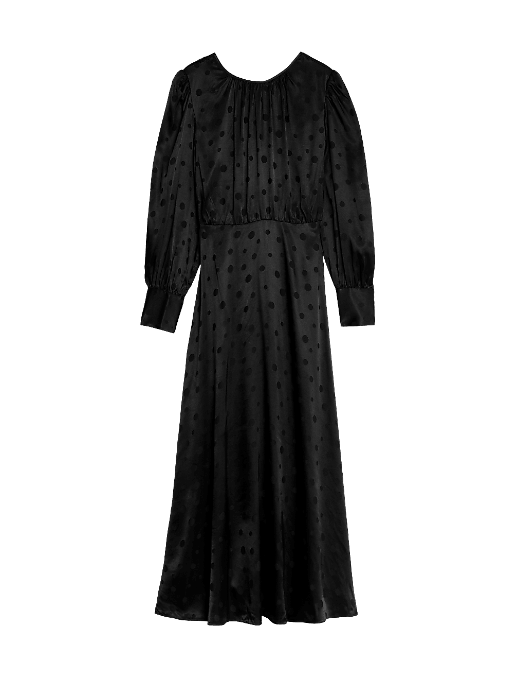 Jacquard Polka Dot Midaxi Tea Dress