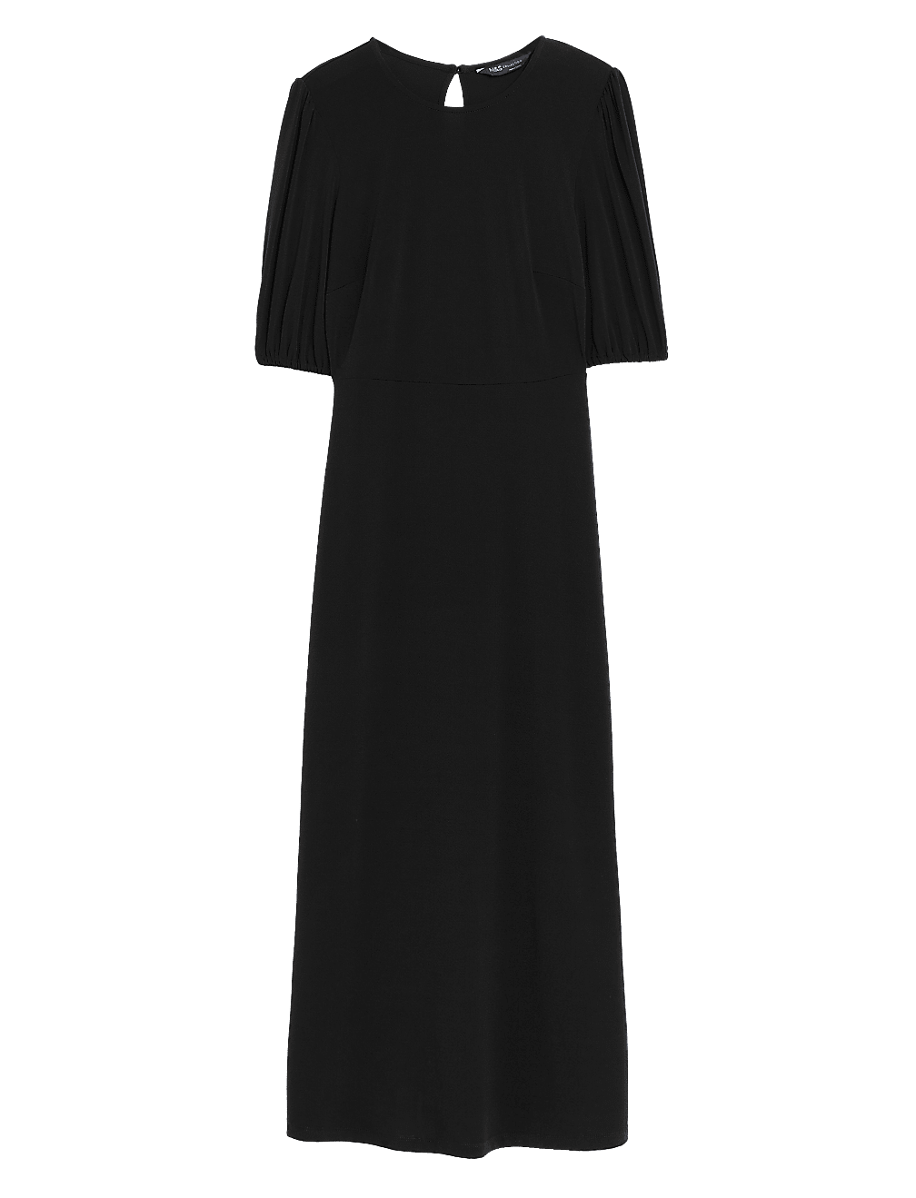 Jersey Round Neck Midi Tea Dress