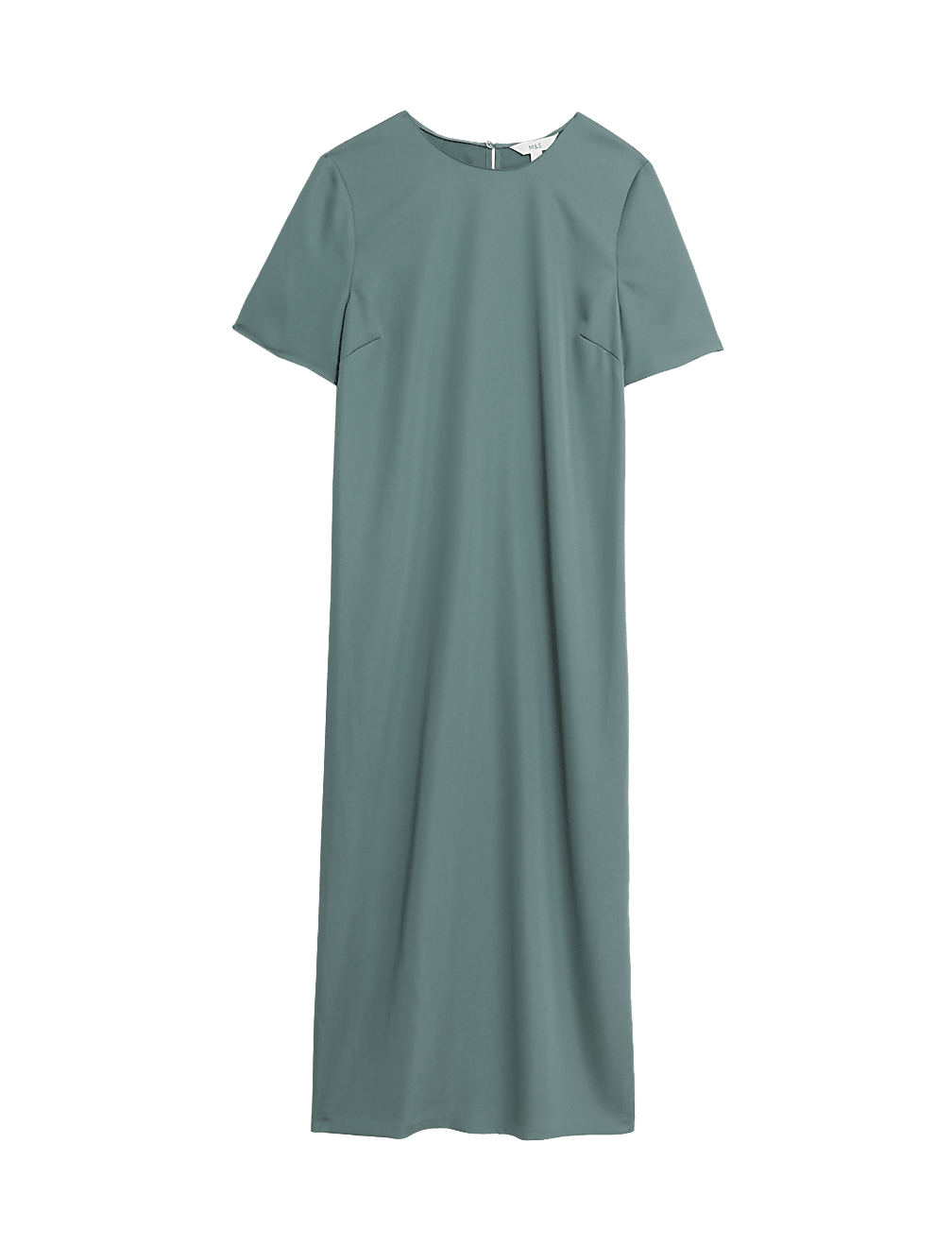 Satin Round Neck Midaxi Column Dress