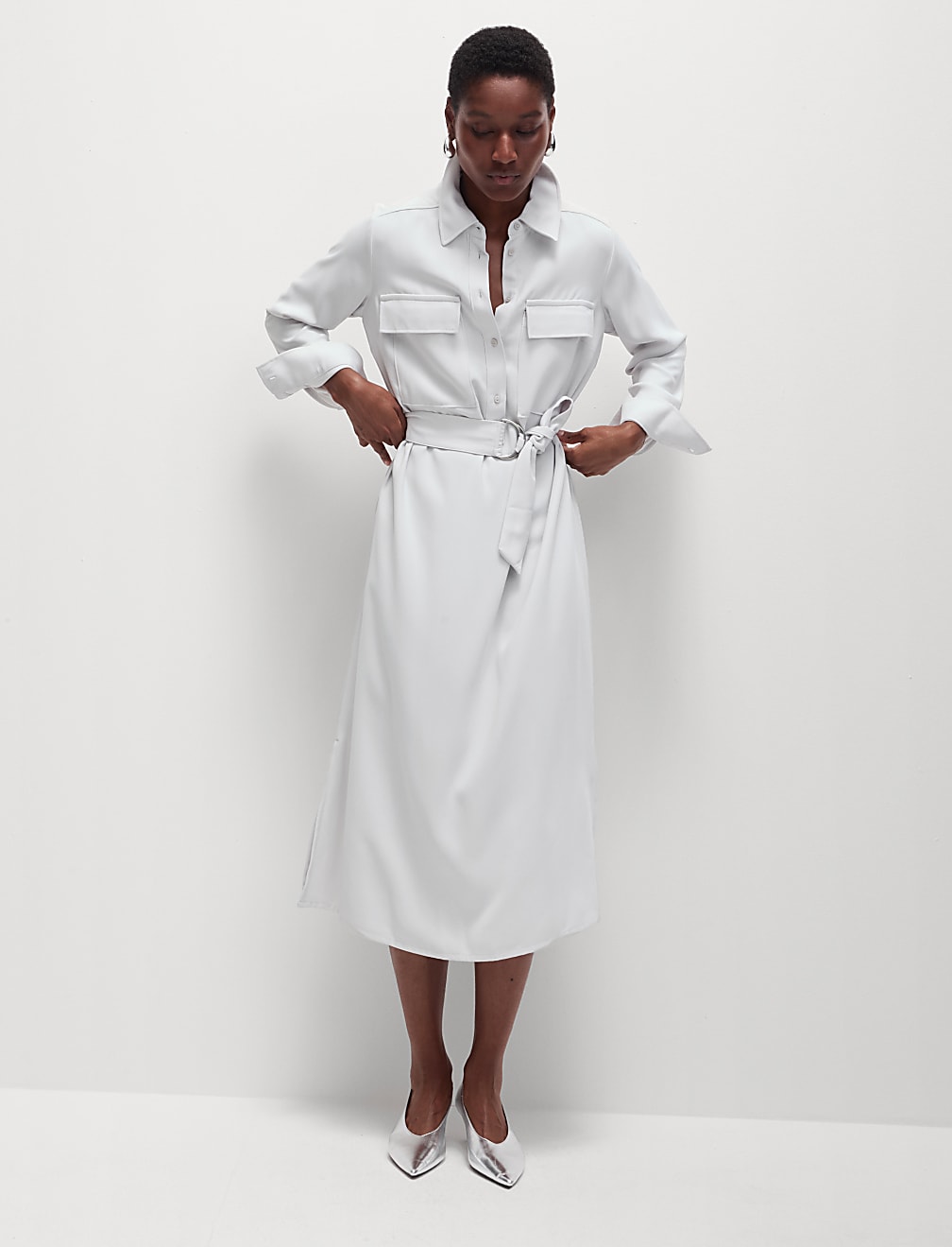 Midi Utility Shirt Dress