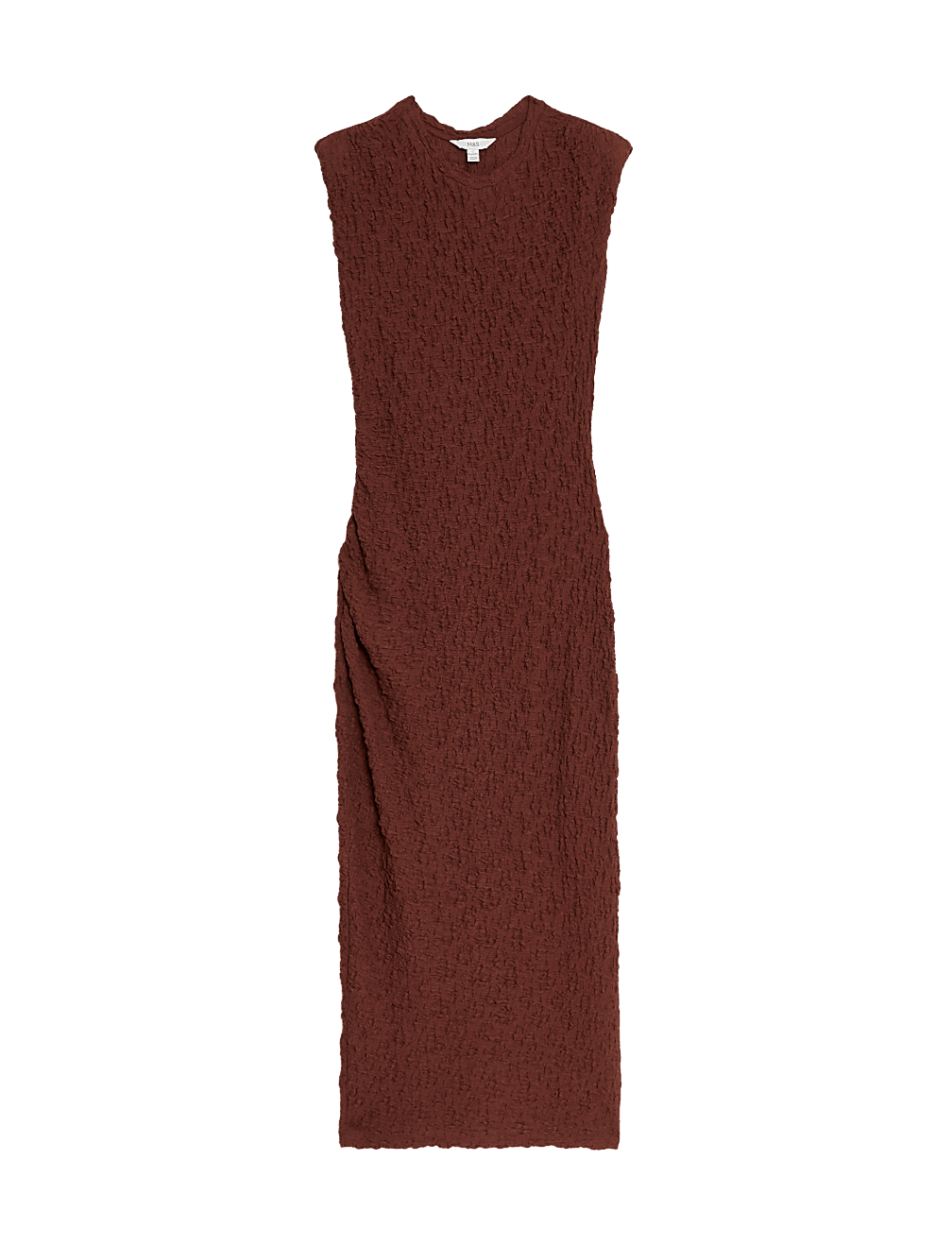 Cotton Rich Textured Midaxi Bodycon Dress