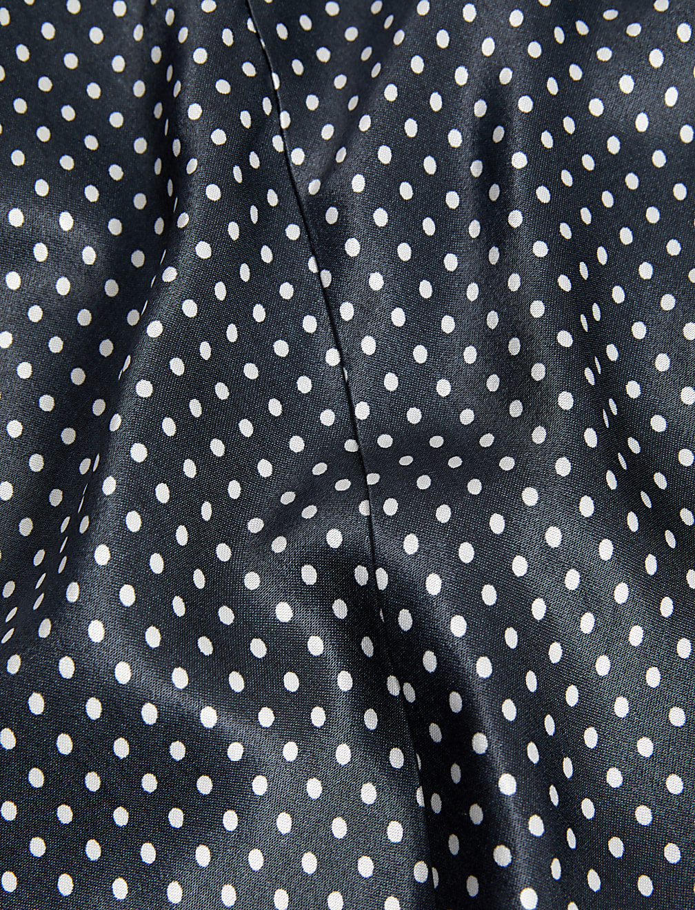 Satin Polka Dot Midi Column Dress