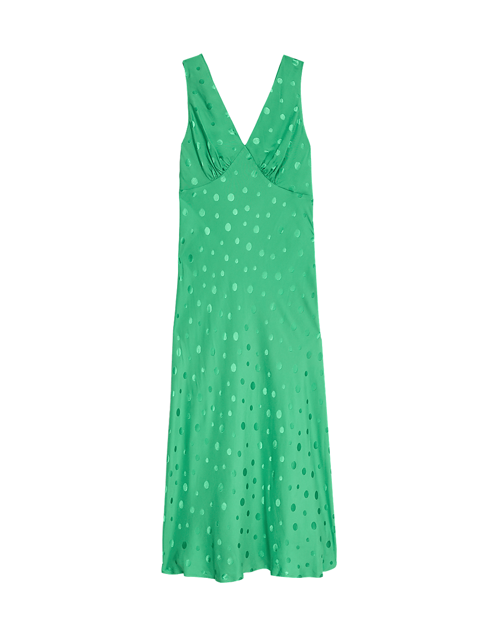 Jacquard Polka Dot Midaxi Slip Dress