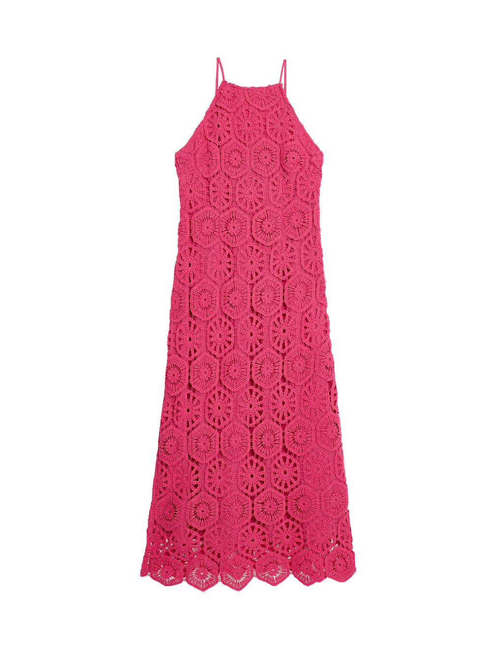 Cotton Rich Textured Midaxi Slip Dress