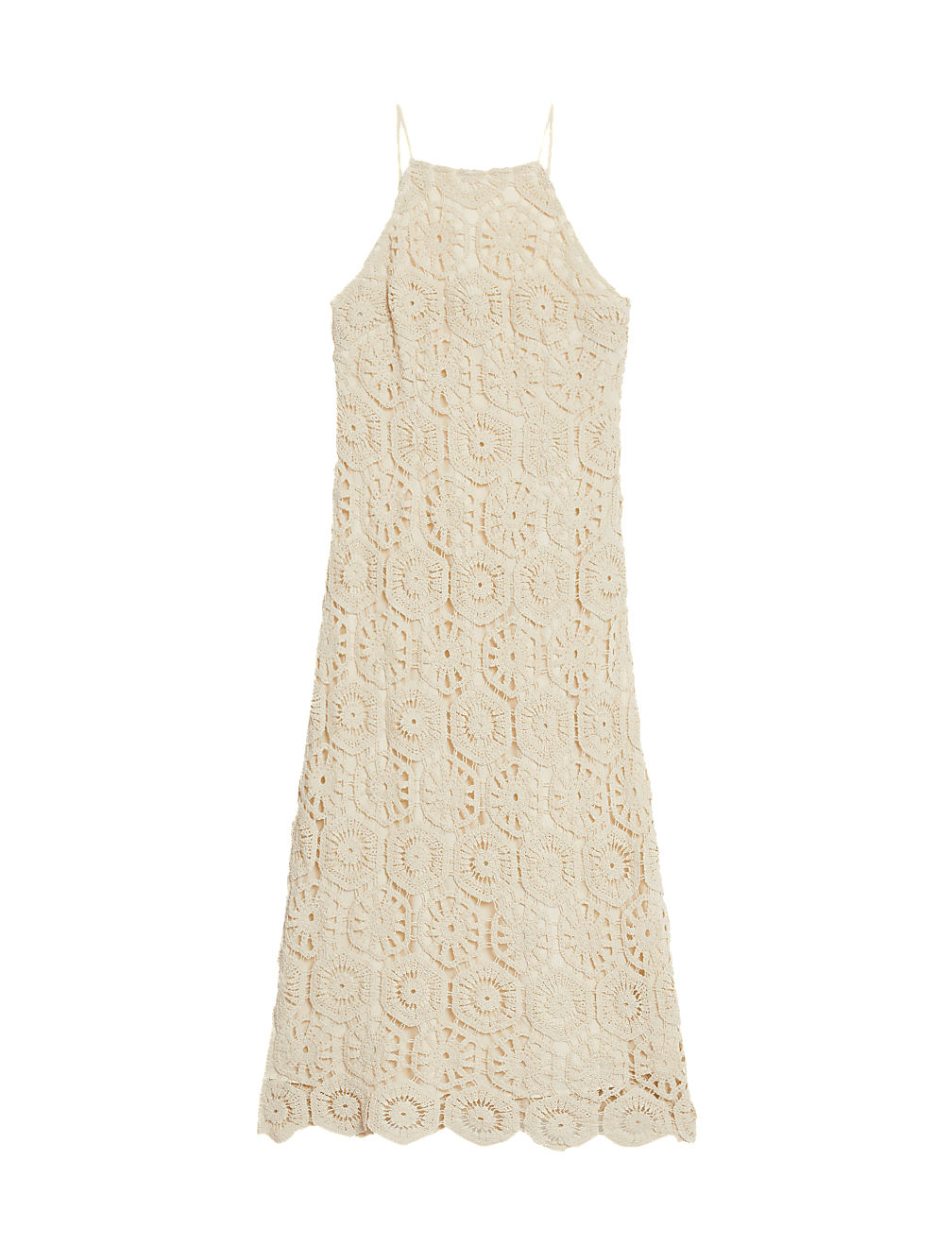 Cotton Rich Textured Midaxi Slip Dress