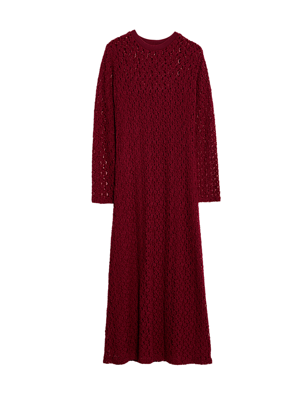 Jersey Knitted Lace Midaxi Dress