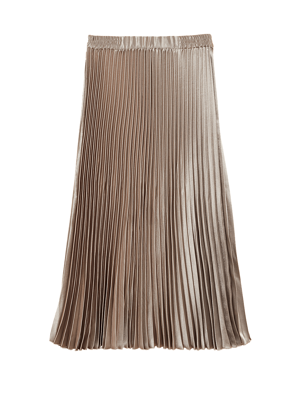 Satin Pleated Midaxi Skirt