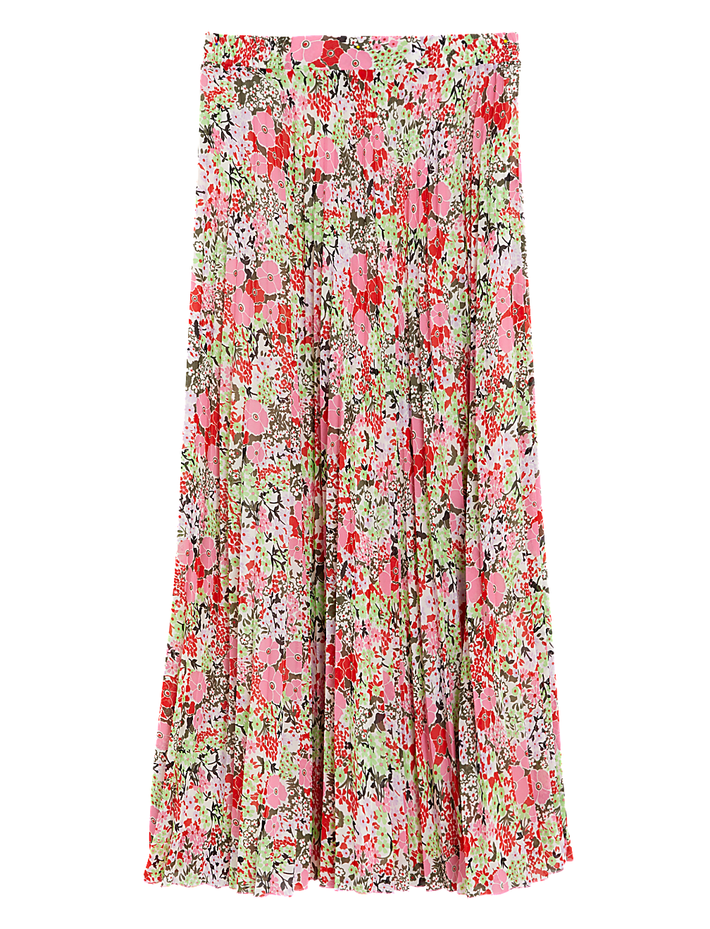Printed Pleated Midaxi Skirt