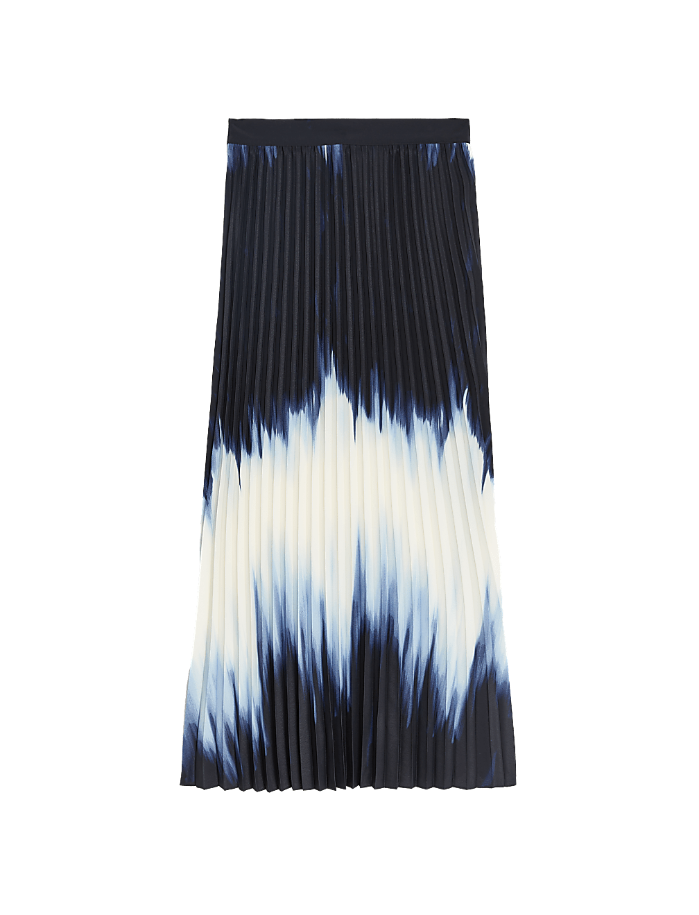 Ombre Pleated Midaxi Skirt