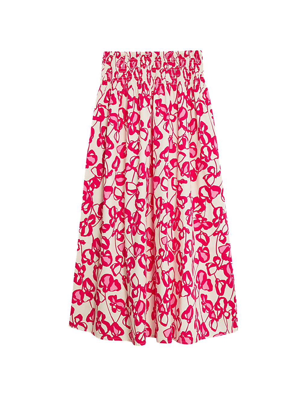 Pure Cotton Printed Maxi A-Line Skirt