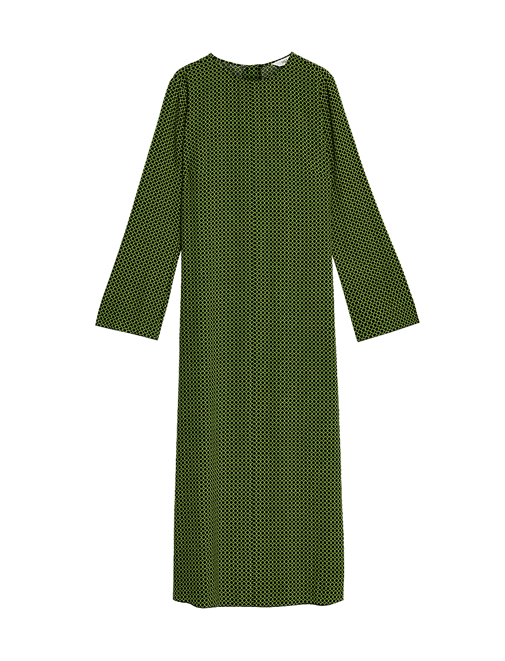 Geometric Round Neck Midaxi Column Dress