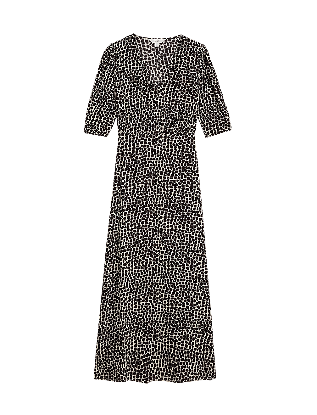 Printed V-Neck Midaxi Tea Dress