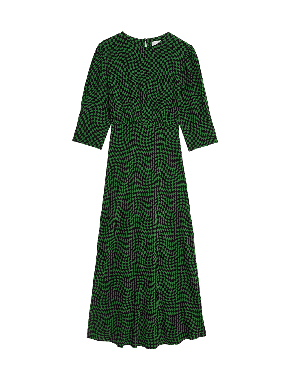 Printed Round Neck Midaxi Column Dress