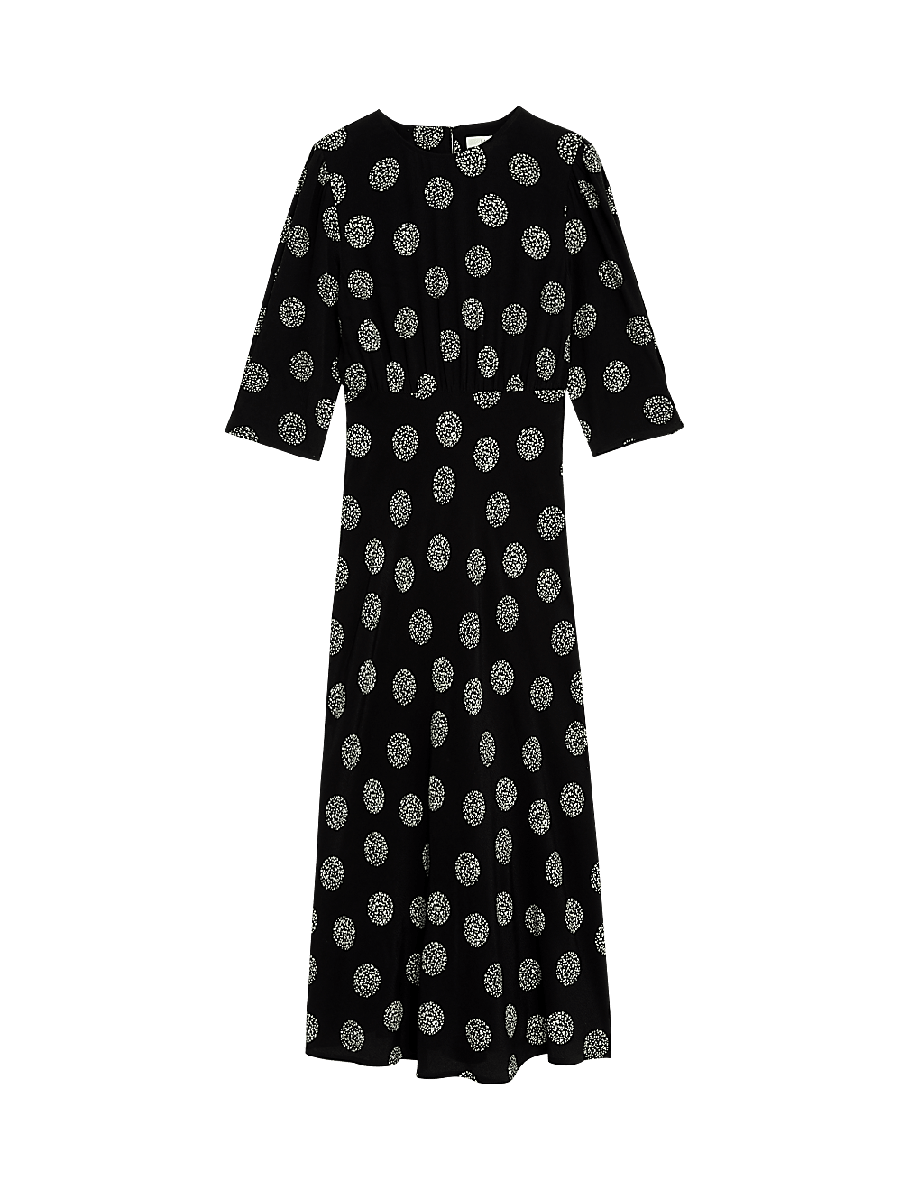 Printed Round Neck Midaxi Column Dress
