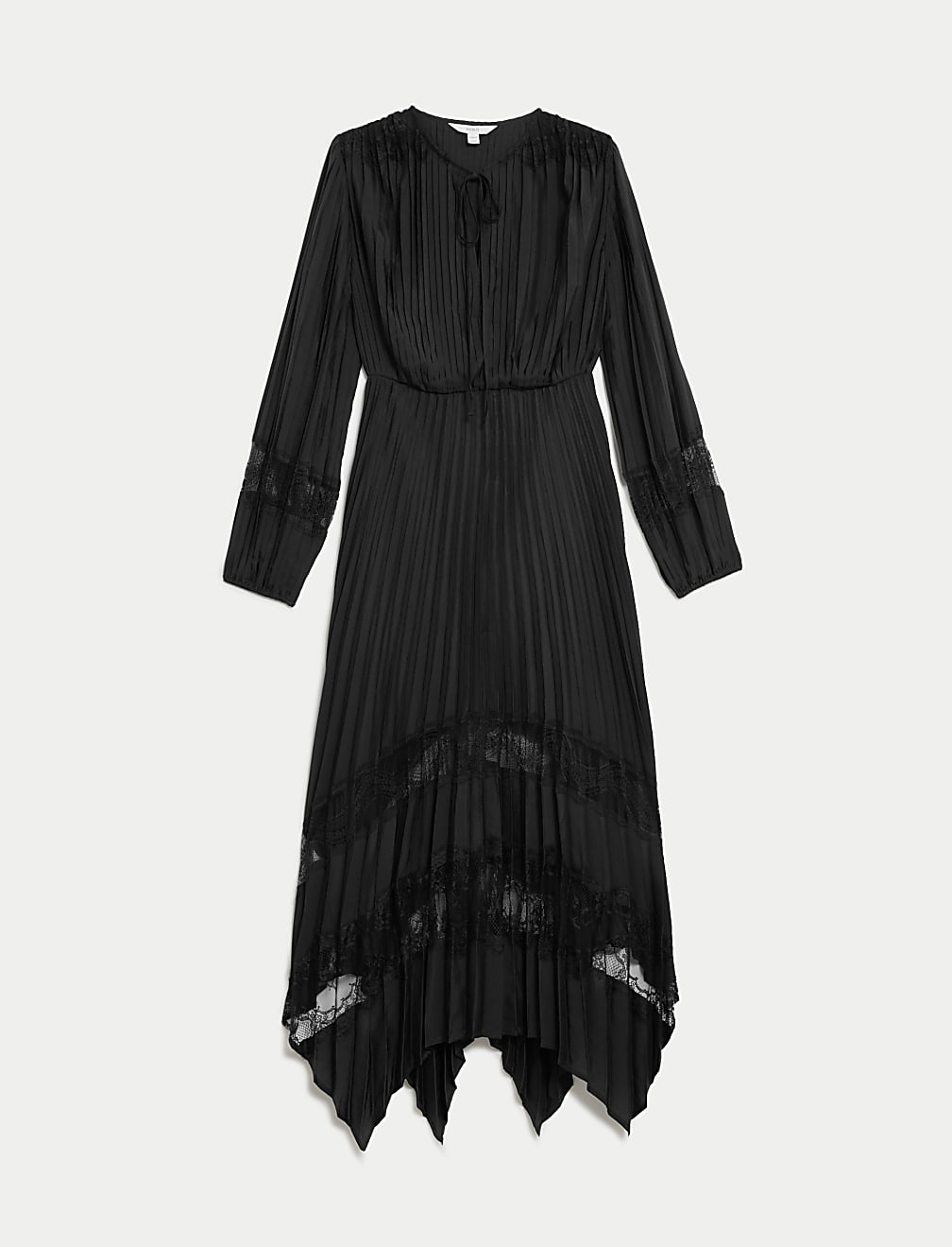 V-Neck Tie Neck Midaxi Slip Dress