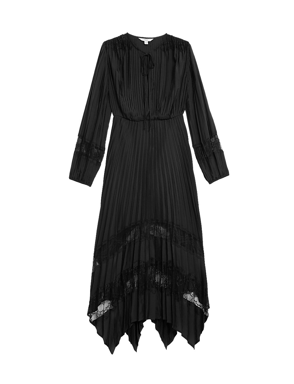 V-Neck Tie Neck Midaxi Slip Dress