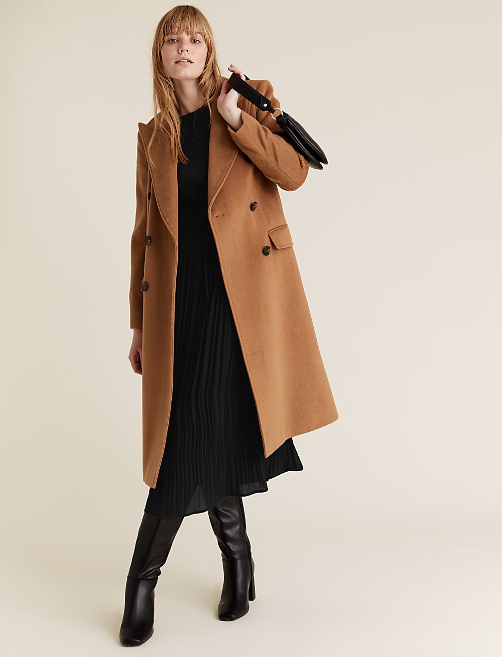 Plisse Belted Midaxi Waisted Dress