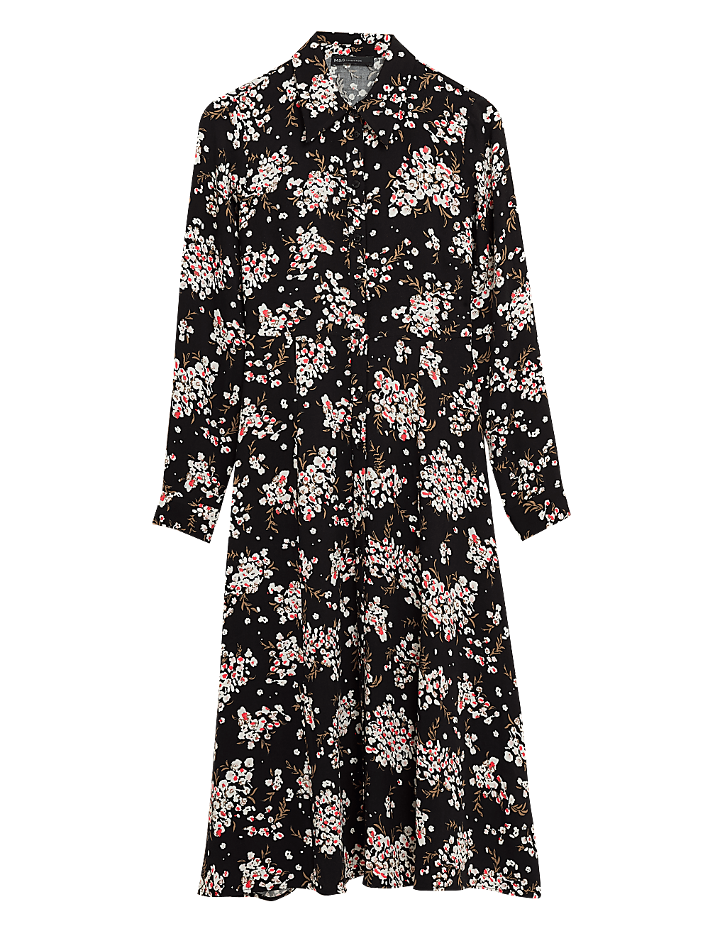 Floral Midi Shirt Dress