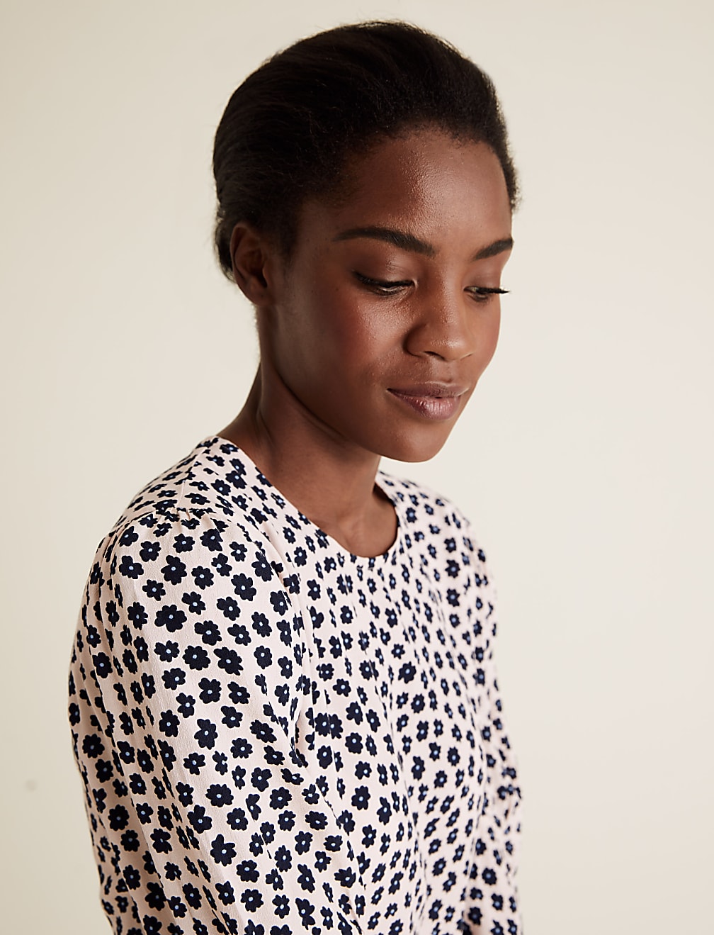 Ditsy Floral Puff Sleeve Mini Tea Dress