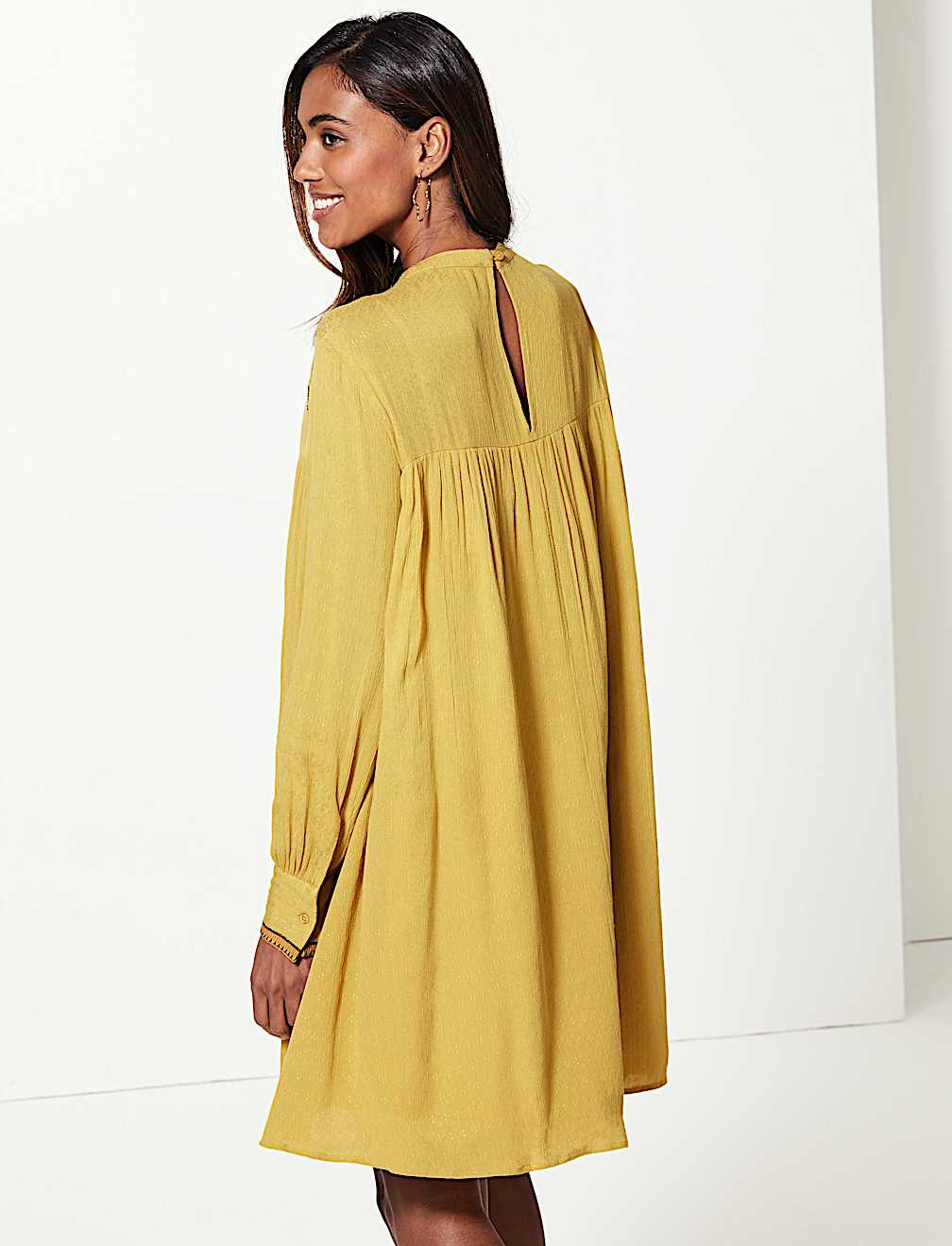 Embroidered Relaxed Mini Dress