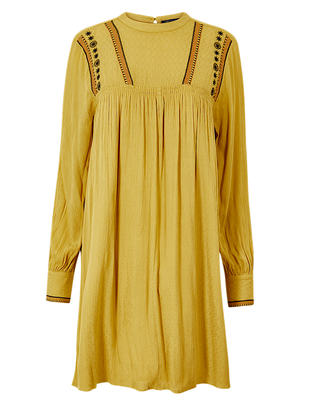 Embroidered Relaxed Mini Dress