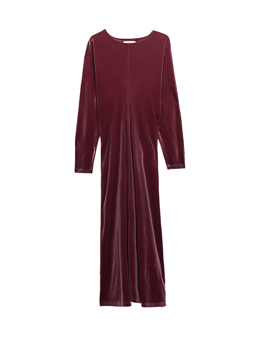 Velvet Round Neck Midaxi Column Dress
